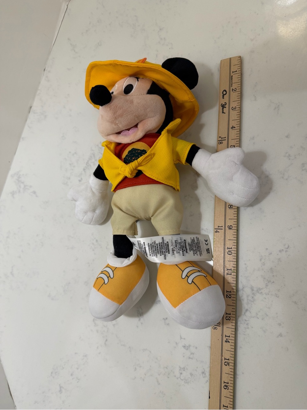 Disney Minnie Mouse Yellow Explorer Plush with Red Outfit Accents - Picture 6 of 6
